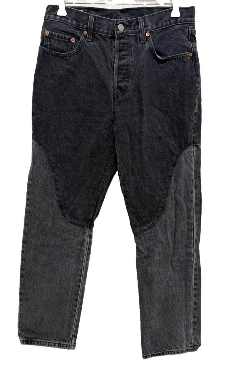 Levi's Women 501 Original Chaps Off to the Ranch Jeans Black Size W29 Western